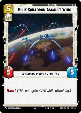 Blue Squadron Assault Wing (251/264) (251/264) [Legends of the Force] - Fantasy Flight Games - Card Brawlers | Quebec | Canada |