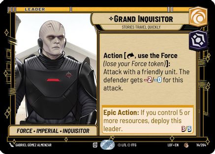 Grand Inquisitor - Stories Travel Quickly (014/264) (014/264) [Legends of the Force] - Fantasy Flight Games - Card Brawlers | Quebec | Canada |