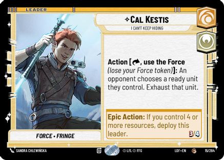 Cal Kestis - I Can't Keep Hiding (015/264) (015/264) [Legends of the Force] - Fantasy Flight Games - Card Brawlers | Quebec | Canada |