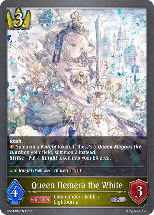Queen Hemera the White (SS01-002EN) [Worlds Beyond (Swordcraft)] - Bushiroad - Card Brawlers | Quebec | Canada |