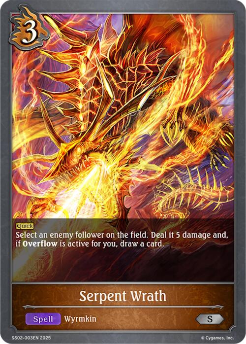 Serpent Wrath (SS02-003EN) [Worlds Beyond (Dragoncraft)] - Bushiroad - Card Brawlers | Quebec | Canada |