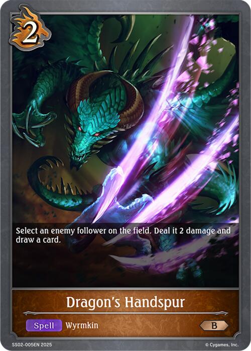Dragon's Handspur (SS02-005EN) [Worlds Beyond (Dragoncraft)] - Bushiroad - Card Brawlers | Quebec | Canada |