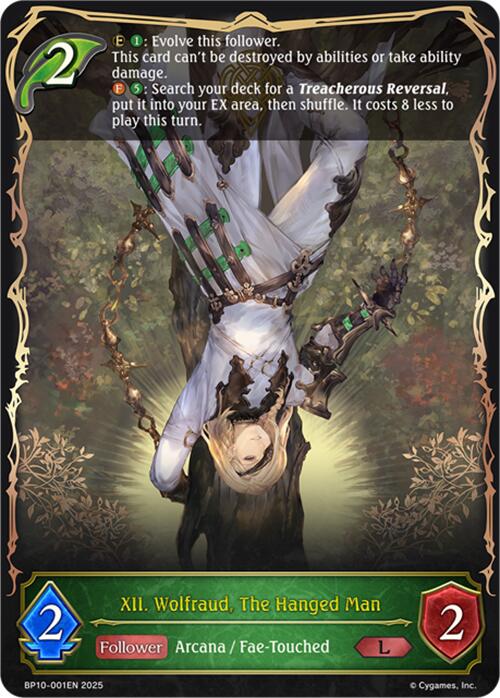 XII. Wolfraud, The Hanged Man (BP10-001EN) [Gods of the Arcana] - Bushiroad - Card Brawlers | Quebec | Canada |