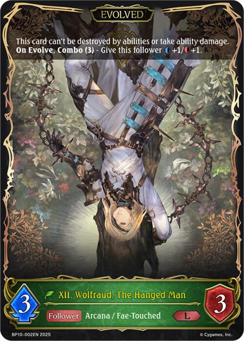 XII. Wolfraud, The Hanged Man (Evolved) (BP10-002EN) [Gods of the Arcana] - Bushiroad - Card Brawlers | Quebec | Canada |