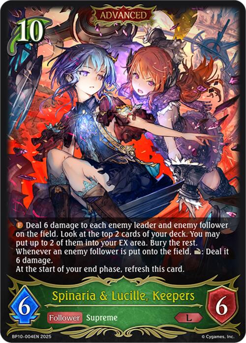 Spinaria & Lucille, Keepers (BP10-004EN) [Gods of the Arcana] - Bushiroad - Card Brawlers | Quebec | Canada |
