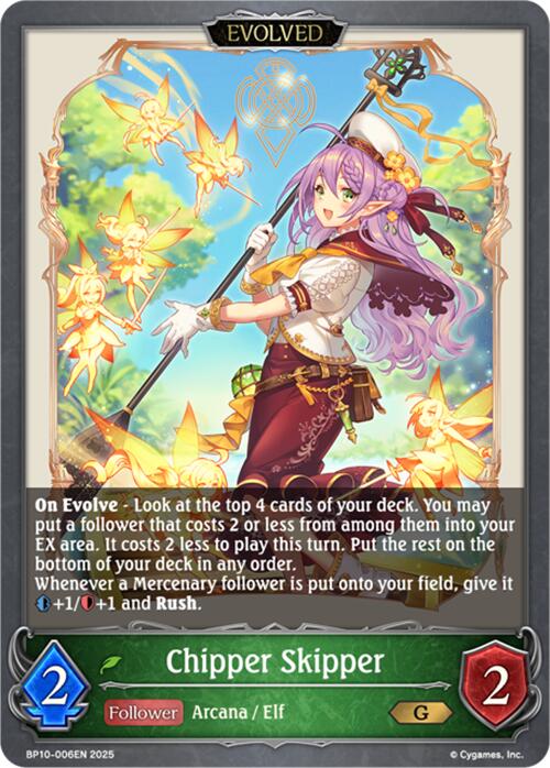 Chipper Skipper (Evolved) (BP10-006EN) [Gods of the Arcana] - Bushiroad - Card Brawlers | Quebec | Canada |