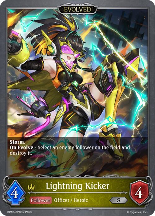 Lightning Kicker (Evolved) (BP10-028EN) [Gods of the Arcana] - Bushiroad - Card Brawlers | Quebec | Canada |