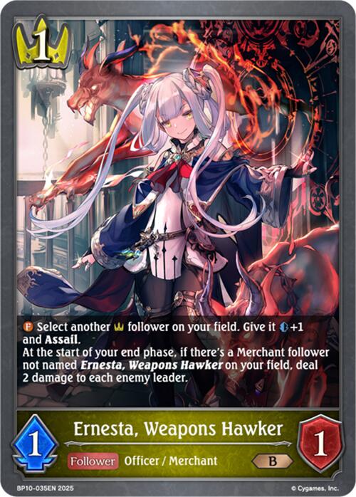Ernesta, Weapons Hawker (BP10-035EN) [Gods of the Arcana] - Bushiroad - Card Brawlers | Quebec | Canada |