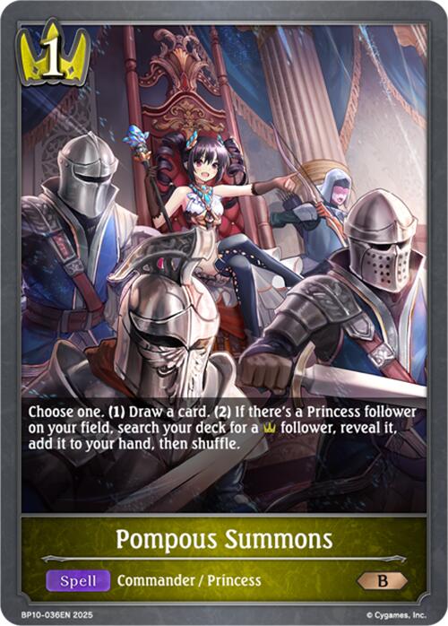 Pompous Summons (BP10-036EN) [Gods of the Arcana] - Bushiroad - Card Brawlers | Quebec | Canada |