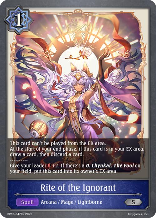 Rite of the Ignorant (BP10-047EN) [Gods of the Arcana] - Bushiroad - Card Brawlers | Quebec | Canada |