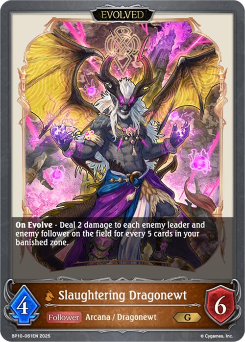 Slaughtering Dragonewt (Evolved) (BP10-061EN) [Gods of the Arcana] - Bushiroad - Card Brawlers | Quebec | Canada |
