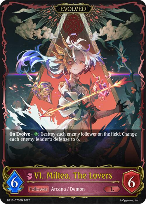 VI. Milteo, The Lovers (Evolved) (BP10-075EN) [Gods of the Arcana] - Bushiroad - Card Brawlers | Quebec | Canada |