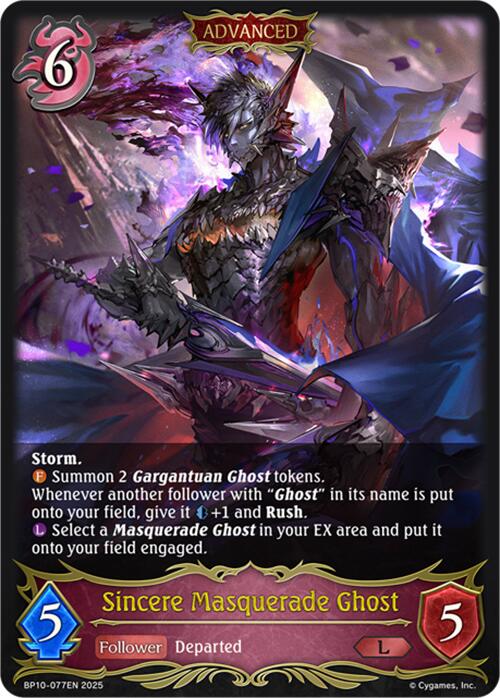 Sincere Masquerade Ghost (BP10-077EN) [Gods of the Arcana] - Bushiroad - Card Brawlers | Quebec | Canada |