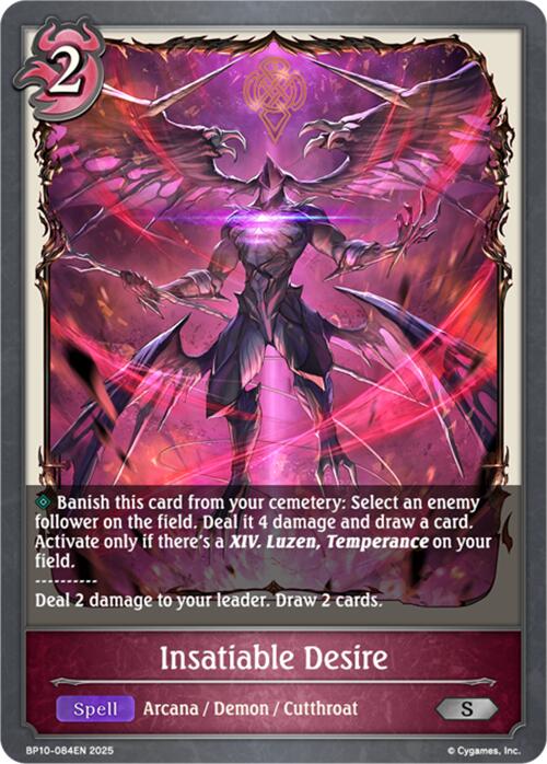 Insatiable Desire (BP10-084EN) [Gods of the Arcana] - Bushiroad - Card Brawlers | Quebec | Canada |