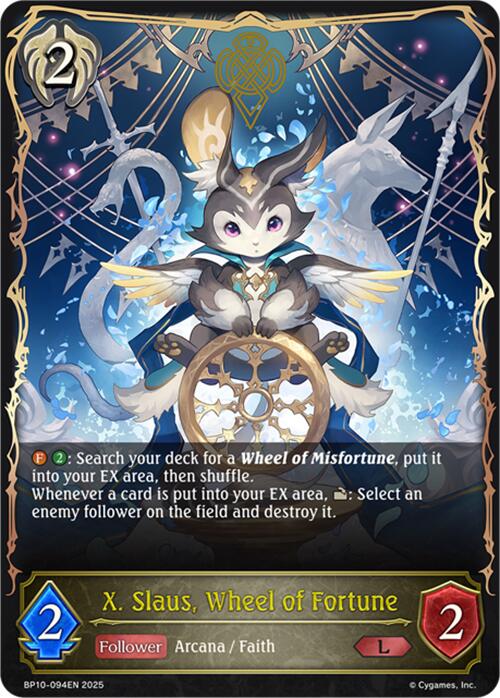 X. Slaus, Wheel of Fortune (BP10-094EN) [Gods of the Arcana] - Bushiroad - Card Brawlers | Quebec | Canada |