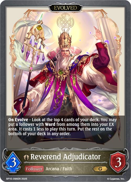 Reverend Adjudicator (Evolved) (BP10-096EN) [Gods of the Arcana] - Bushiroad - Card Brawlers | Quebec | Canada |