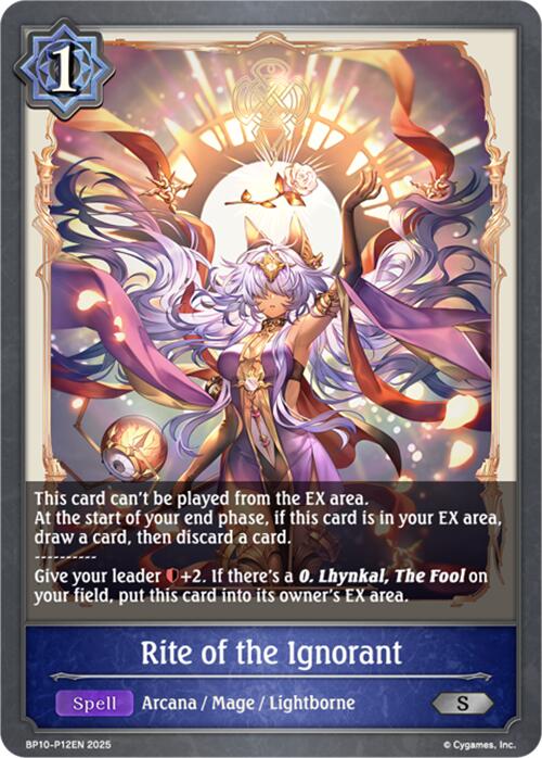 Rite of the Ignorant - P12 (Foil) (BP10-P12EN) [Gods of the Arcana] - Bushiroad - Card Brawlers | Quebec | Canada |