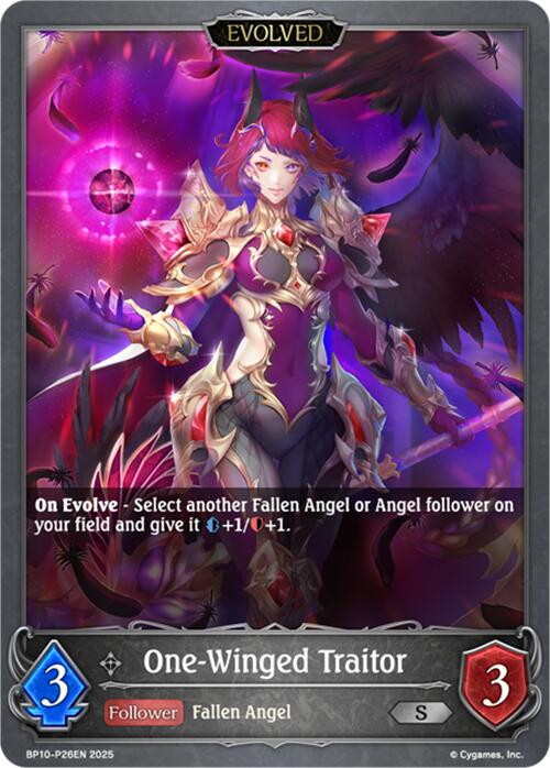 One-Winged Traitor (Evolved) - P26 (Foil) (BP10-P26EN) [Gods of the Arcana] - Bushiroad - Card Brawlers | Quebec | Canada |