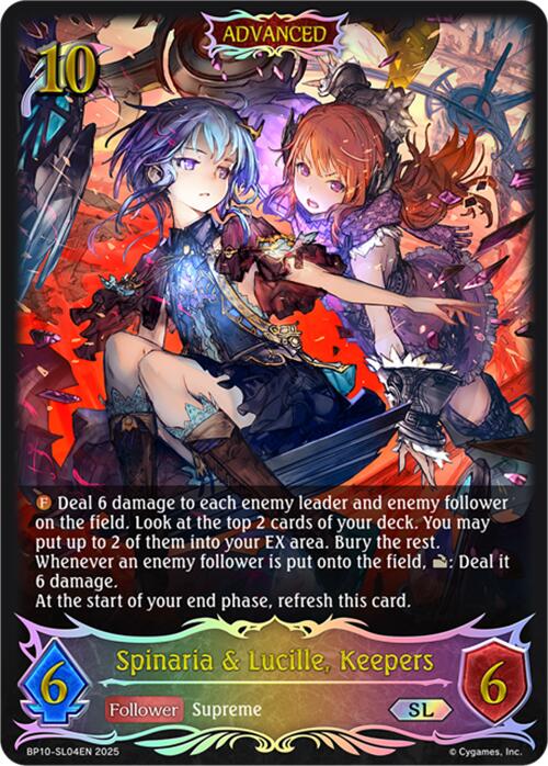 Spinaria & Lucille, Keepers (SL) (BP10-SL04EN) [Gods of the Arcana] - Bushiroad - Card Brawlers | Quebec | Canada |