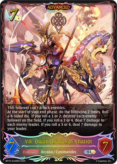 VII. Oluon, Runaway Chariot (SL) (BP10-SL06EN) [Gods of the Arcana] - Bushiroad - Card Brawlers | Quebec | Canada |