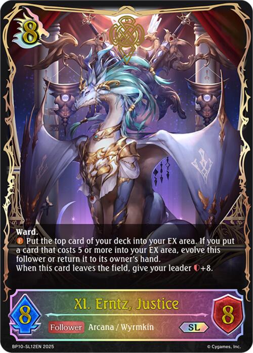 XI. Erntz, Justice (SL) (BP10-SL12EN) [Gods of the Arcana] - Bushiroad - Card Brawlers | Quebec | Canada |