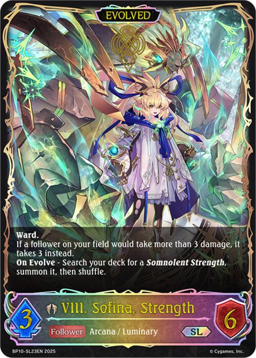 VIII. Sofina, Strength (Evolved) (SL) (BP10-SL23EN) [Gods of the Arcana] - Bushiroad - Card Brawlers | Quebec | Canada |
