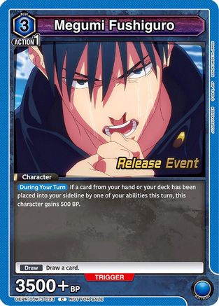 Megumi Fushiguro (023) (UEPR/JJK-3-023) - UEX02BT Jujutsu Kaisen Vol2 Release Event Cards - UEX02BT: Jujutsu Kaisen Vol.2 Release Event Cards - Card Brawlers | Quebec | Canada |