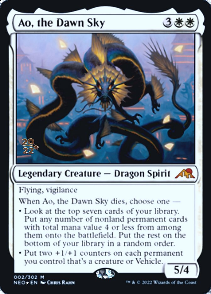 Ao, the Dawn Sky [Kamigawa: Neon Dynasty Prerelease Promos] - Magic: The Gathering - Card Brawlers | Quebec | Canada |
