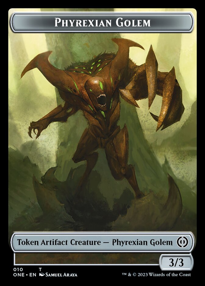 Phyrexian Mite (011) // Phyrexian Golem Double-Sided Token [Phyrexia: All Will Be One Tokens] - Magic: The Gathering - Card Brawlers | Quebec | Canada |