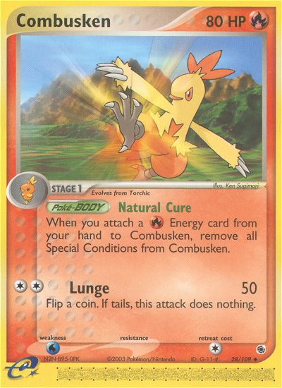 Combusken (28/109) [EX: Ruby & Sapphire] - Pokémon - Card Brawlers | Quebec | Canada |