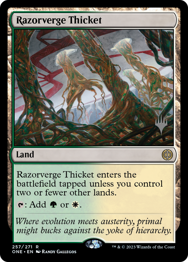 Razorverge Thicket (Promo Pack) [Phyrexia: All Will Be One Promos] - Magic: The Gathering - Card Brawlers | Quebec | Canada |