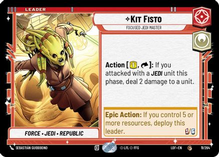 Kit Fisto - Focused Jedi Master (011/264) (011/264) [Legends of the Force] - Fantasy Flight Games - Card Brawlers | Quebec | Canada |