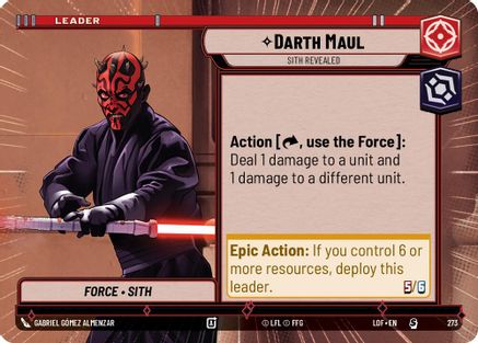 Darth Maul - Sith Revealed (273) (Hyperspace) (273) [Legends of the Force] - Fantasy Flight Games - Card Brawlers | Quebec | Canada |