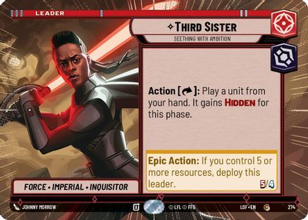 Third Sister - Seething With Ambition (274) (Hyperspace) (274) [Legends of the Force] - Fantasy Flight Games - Card Brawlers | Quebec | Canada |