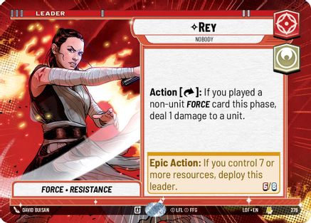 Rey - Nobody (276) (Hyperspace) (277) [Legends of the Force] - Fantasy Flight Games - Card Brawlers | Quebec | Canada |