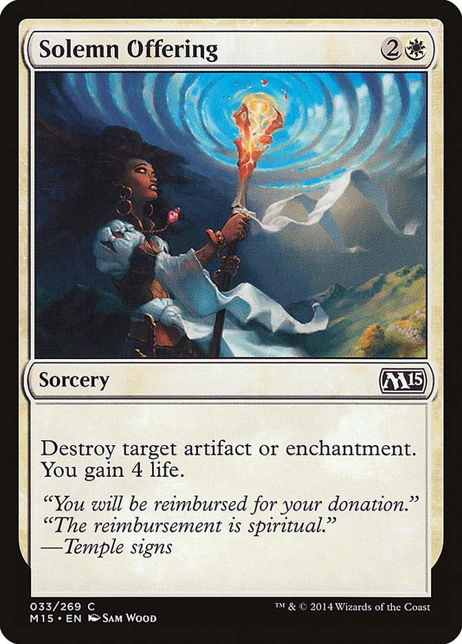Solemn Offering [Magic 2015] - Magic: The Gathering - Card Brawlers | Quebec | Canada |