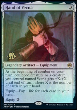 Hand of Vecna [Dungeons & Dragons: Adventures in the Forgotten Realms Prerelease Promos] - Magic: The Gathering - Card Brawlers | Quebec | Canada |