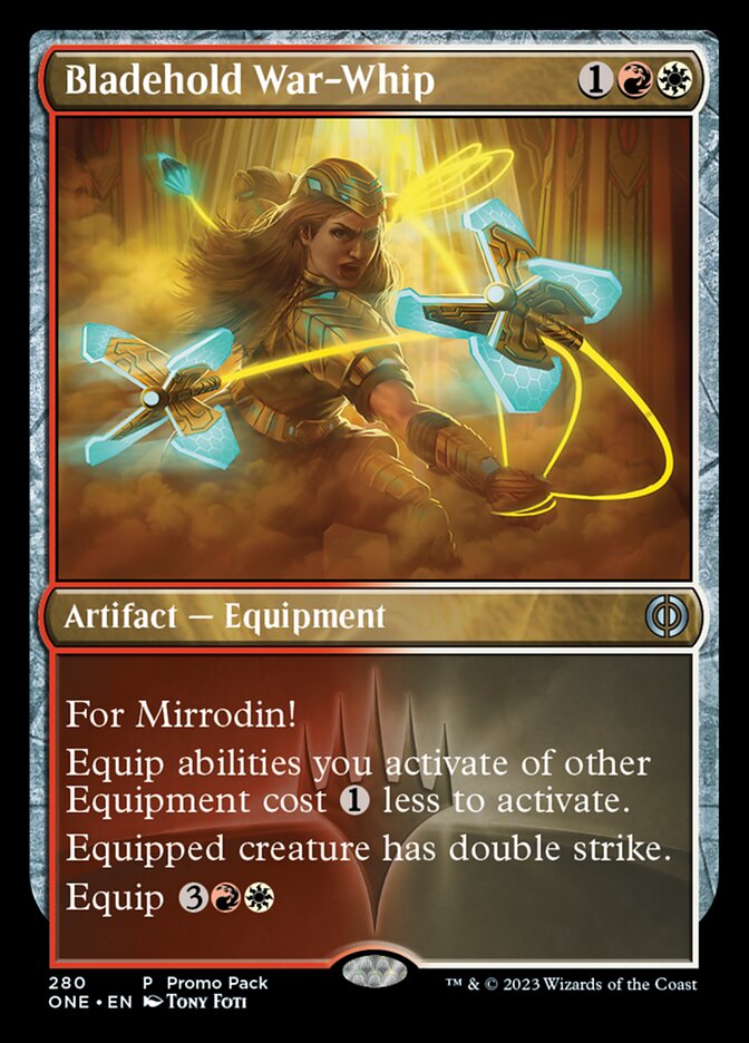 Bladehold War-Whip (Promo Pack) [Phyrexia: All Will Be One Promos] - Magic: The Gathering - Card Brawlers | Quebec | Canada |