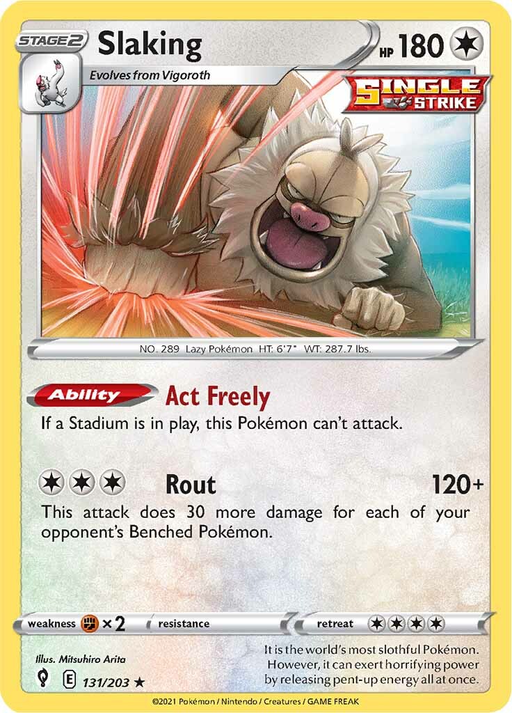 Slaking (131/203) [Sword & Shield: Evolving Skies] - Pokémon - Card Brawlers | Quebec | Canada |