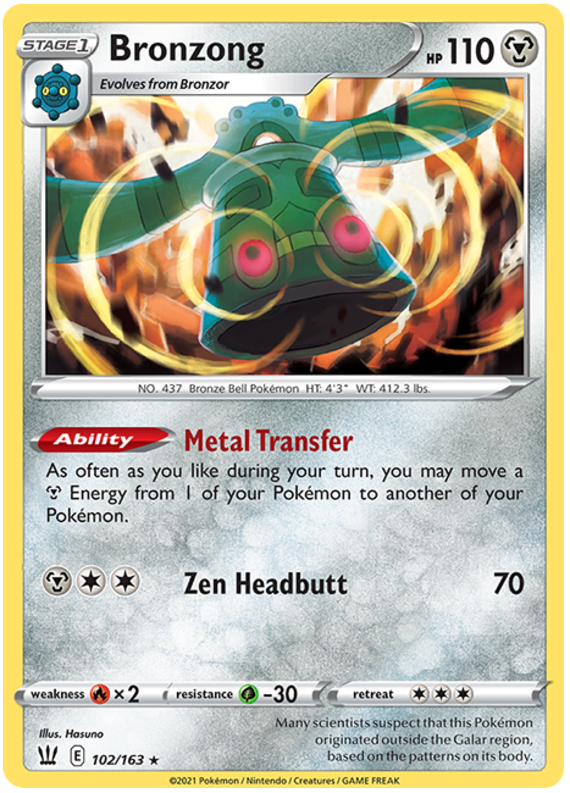 Bronzong (102/163) [Sword & Shield: Battle Styles] - Pokémon - Card Brawlers | Quebec | Canada |