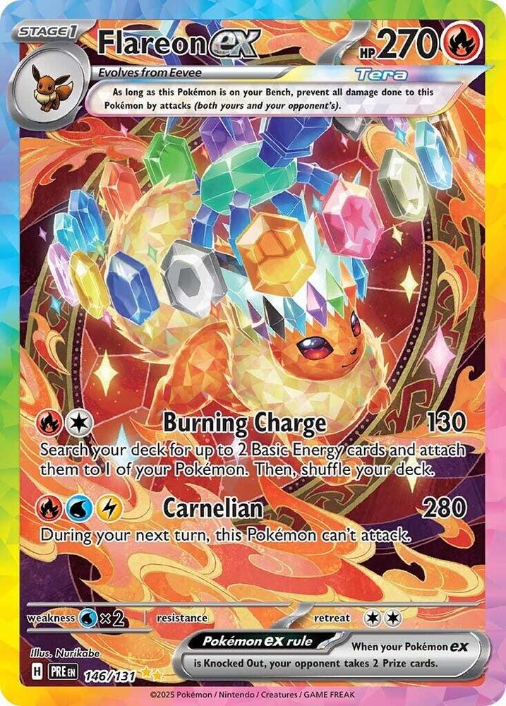 Flareon ex (146/131) [Scarlet & Violet: Prismatic Evolutions] - Pokémon - Card Brawlers | Quebec | Canada |