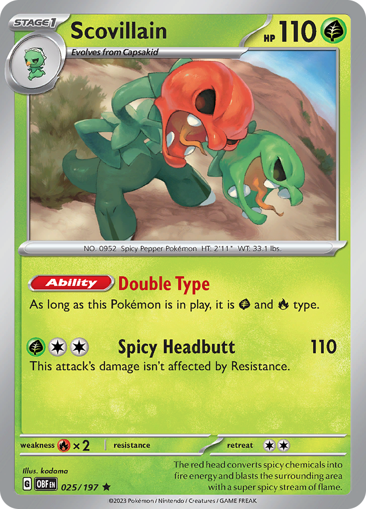 Scovillain (025/197) [Scarlet & Violet: Obsidian Flames] - Pokémon - Card Brawlers | Quebec | Canada |