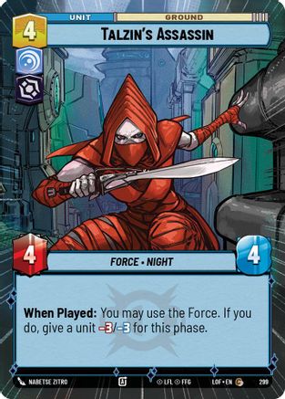 Talzin's Assassin (299) (Hyperspace) (299) [Legends of the Force] - Fantasy Flight Games - Card Brawlers | Quebec | Canada |