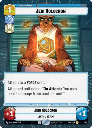 Jedi Holocron (315) (Hyperspace) (315) [Legends of the Force] - Fantasy Flight Games - Card Brawlers | Quebec | Canada |