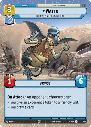 Watto - No Money, No Parts, No Deal (329) (Hyperspace) (329) [Legends of the Force] - Fantasy Flight Games - Card Brawlers | Quebec | Canada |