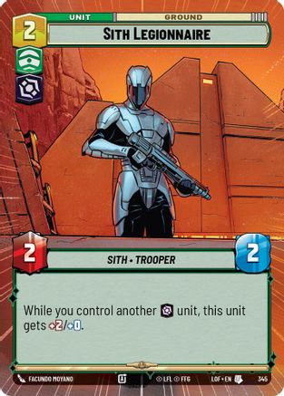Sith Legionnaire (345) (Hyperspace) (345) [Legends of the Force] - Fantasy Flight Games - Card Brawlers | Quebec | Canada |
