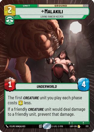 Malakili - Loving Rancor Keeper (372) (Hyperspace) (372) [Legends of the Force] - Fantasy Flight Games - Card Brawlers | Quebec | Canada |