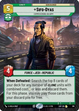 Sifo-Dyas - Commissioning An Army (381) (Hyperspace) (381) [Legends of the Force] - Fantasy Flight Games - Card Brawlers | Quebec | Canada |