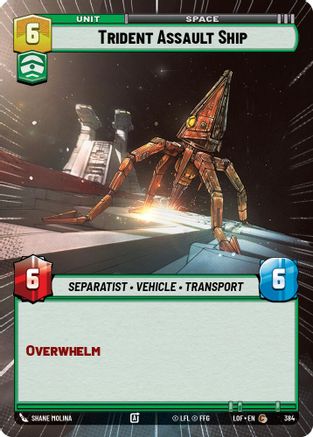 Trident Assault Ship (384) (Hyperspace) (384) [Legends of the Force] - Fantasy Flight Games - Card Brawlers | Quebec | Canada |
