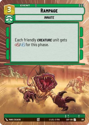 Rampage (391) (Hyperspace) (391) [Legends of the Force] - Fantasy Flight Games - Card Brawlers | Quebec | Canada |